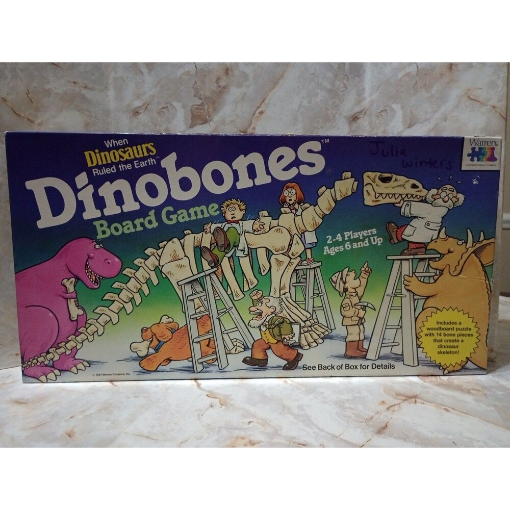 Dinobones Board Game Complete 1987 Dinosaurs Warren Vintage
